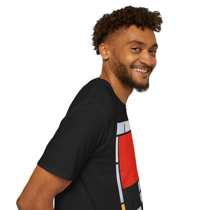 Composition with Red, Yellow, Blue, and Black Softstyle T-Shirt