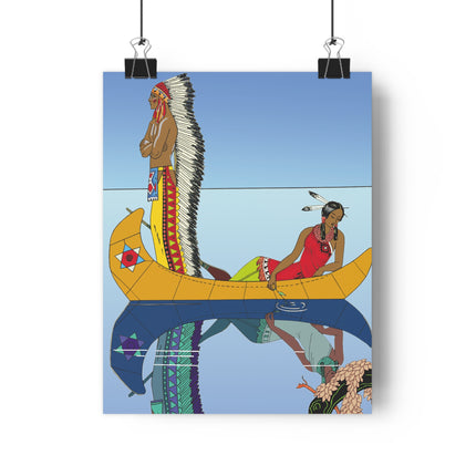 Le long du Missouri (Indian couple on the Missouri River) by George Barbier Giclée Art Print