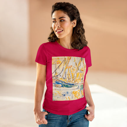 Saint-Tropez by Paul Signac Women's Midweight Cotton Tee
