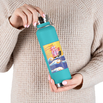 Golden Seas and Whimsical Dreams Copper Vacuum Insulated Bottle, 22oz