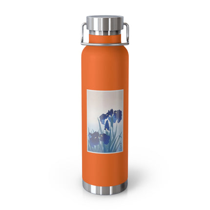 Irises by Ohara Koson Copper Vacuum Insulated Bottle, 22oz