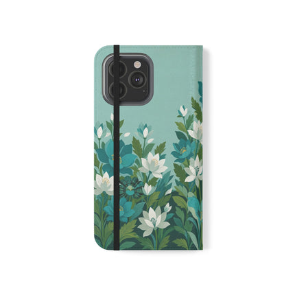 🐉🌿 The Dragon Keeper Flip Case – Art Deco Floral Fantasy