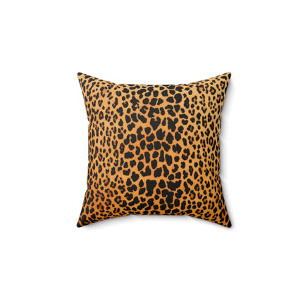 Classic Leopard Print Spun Polyester Square Pillow