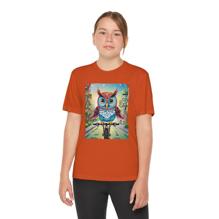 Cycling Owl Youth Competitor Tee – Urban Adventure & Playful Energy