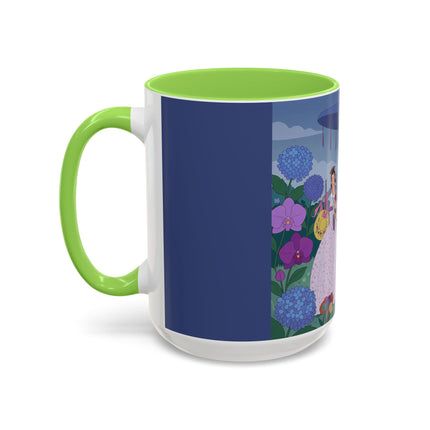The Lady Of The Garden Tea Party Colorful Mugs – Art Deco Floral Elegance