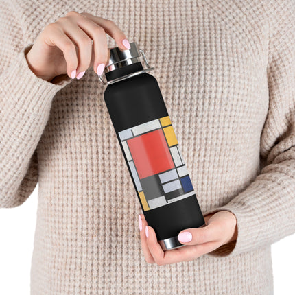 Composition with Red, Yellow, Blue, and Black by Piet Mondrian Copper Vacuum Insulated Bottle, 22oz