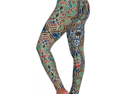 Arabian Ornament by Elizabeth A. Nedwill High Waisted Yoga Leggings (AOP)