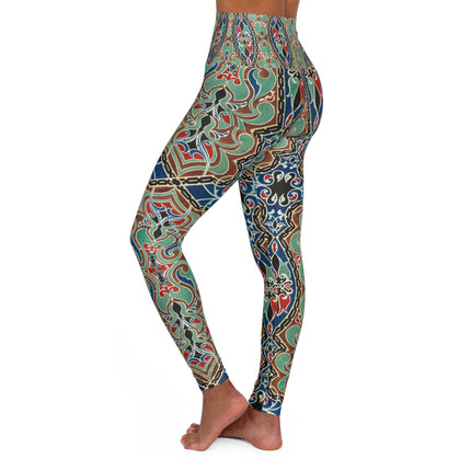 Arabian Ornament by Elizabeth A. Nedwill High Waisted Yoga Leggings (AOP)