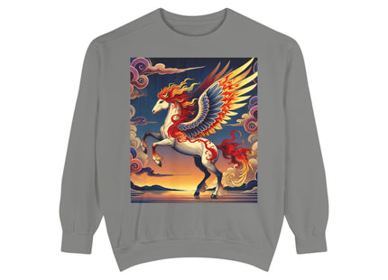 Flame-Winged Horse at Sunset Sweatshirt