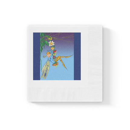 A Fairy's Delight White Coined Napkins