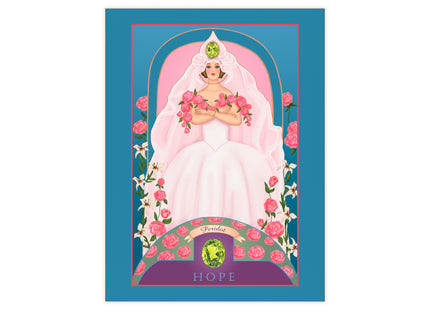 August & Peridot (from the Gem Series) by Sofia Chiostri Ceramic Tile