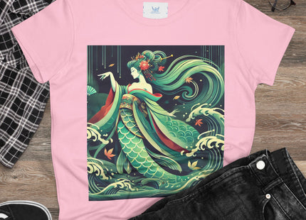 Mermaid Queen Rising from the Deep Women's Midweight Cotton Tee