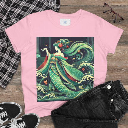 Mermaid Queen Rising from the Deep Cotton Tee
