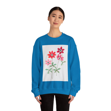 Anemoon, Anemone by Anselmus Boëtius de Boodt Heavy Blend™ Crewneck Sweatshirt