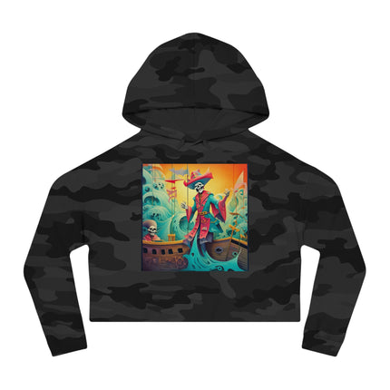Skeleton Crew of the Misty Seas Women’s Cropped Hooded Sweatshirt