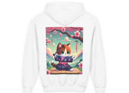 Samurai Kitten Youth Heavy Blend Hooded Sweatshirt