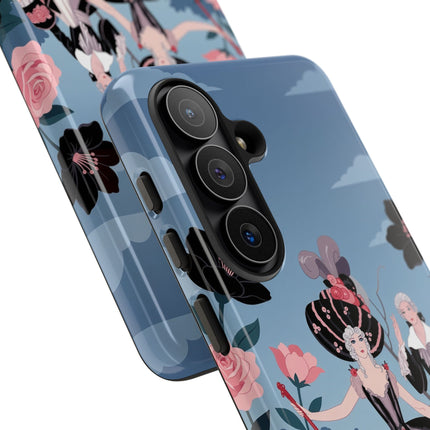 🌹🎭 The Rose Masquerade Promenade Phone Case – Art Deco Floral Elegance