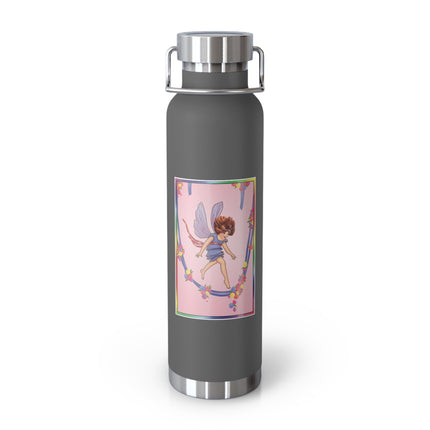 A Playful Fairy Jumps Rope Copper Vacuum Insulated Bottle, 22 oz
