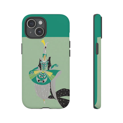 Peacock Dancer Phone Case – Opulent Glamour & Theatrical Elegance