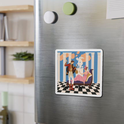 🐈🏛️ The Grand Salon Courtship Die-Cut Magnets – Art Deco Neoclassical Romance