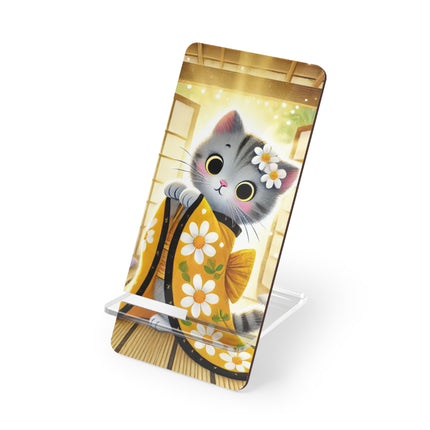 Playful Kitten in the Tea Room Mobile Display Stand for Smartphones