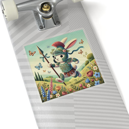 Rabbit Gladiator Kiss-Cut Stickers (4 Sizes)