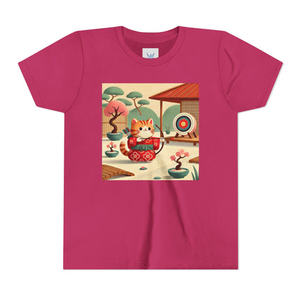 Archer Kitten in the Zen Garden Youth Short Sleeve Tee