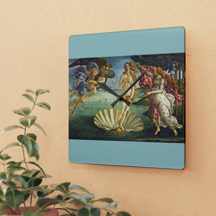 Birth of Venus by Sandro Botticelli Acrylic Wall Clock, Square
