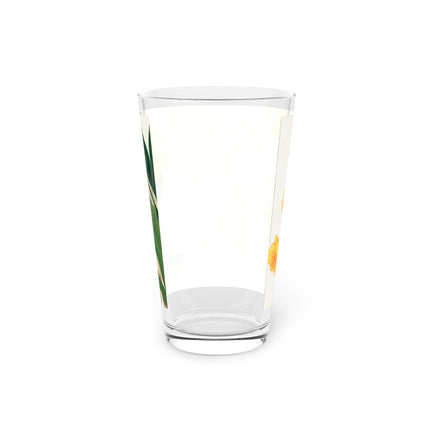 Golden Bow Orchid by Tanigami Kônan Glass, 16oz