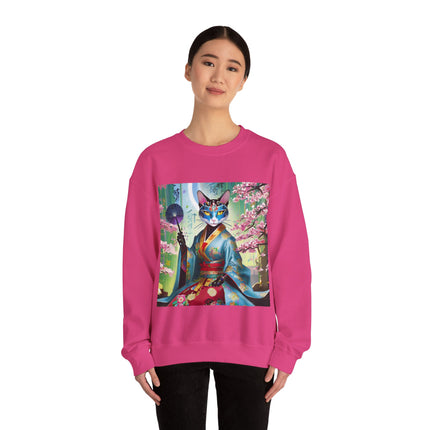 Cyberpunk Geisha Unisex Heavy Blend™ Crewneck Sweatshirt