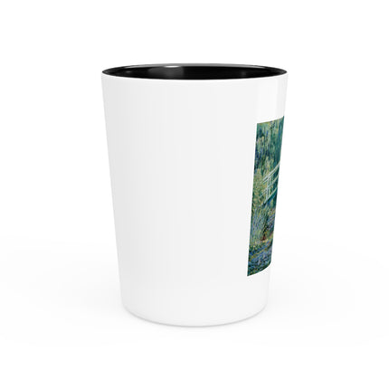 Water Lilies and Japanese Bridge by Claude Monet Ceramic Shot Glass