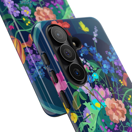 Midnight Floral Reverie Phone Case – Vibrant Bloom & Enchanted Beauty