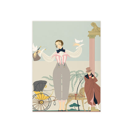 🕊️🌸 The Dove Promenade Ceramic Tile – Art Deco Garden Elegance