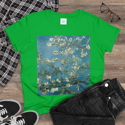 Almond Blossom by Vincent van Gogh Women's Midweight Cotton Tee
