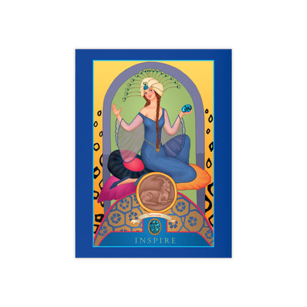 December & Tanzanite Ceramic Tile — Gem Series by Sofia Chiostri