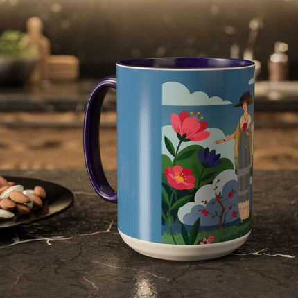 Garden Of New Beginnings Colorful Mugs – Art Deco Floral Elegance