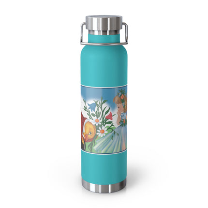 Fairy and Dapper Chick Copper Vacuum Insulated Bottle, 22 oz