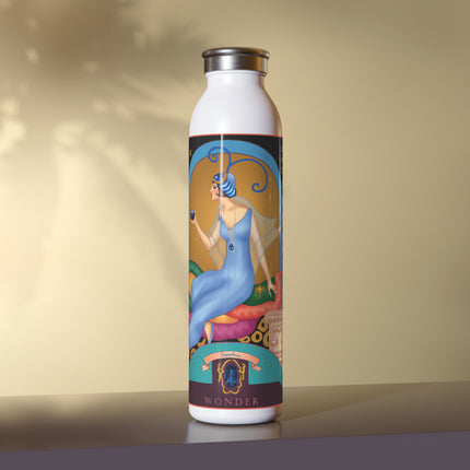 September & Sapphire (from the Gem Series) by Sofia Chiostri Slim Water Bottle