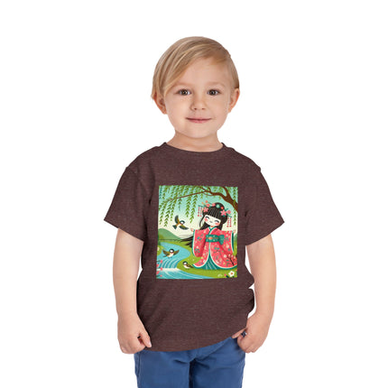 Sparrow Dance Geisha Fairy Toddler Short Sleeve Tee