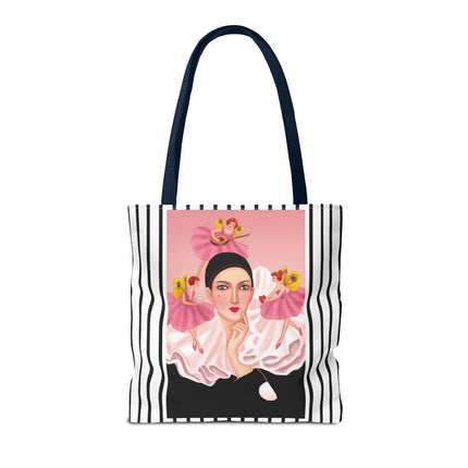Pierrot & Fairies Dressed in Pink by Sofia Chiostri Tote Bag