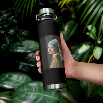Girl with a Pearl Earring by Johannes Vermeer Copper Vacuum Insulated Bottle, 22oz