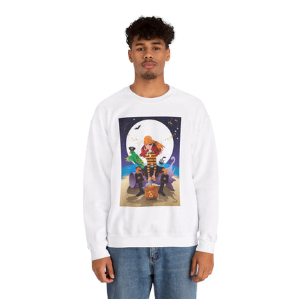 Moonlit Pirate Halloween Unisex Heavy Blend™ Crewneck Sweatshirt