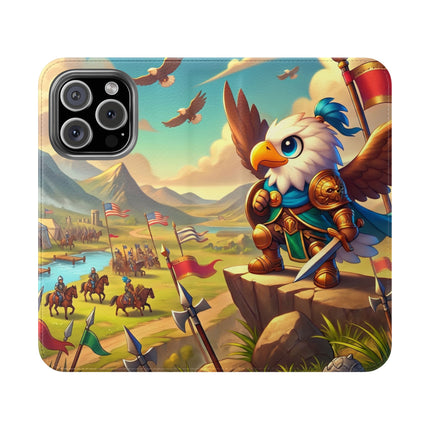🦅⚔️ Watchful Guardian Flip Case – Courage, Leadership & Noble Adventure