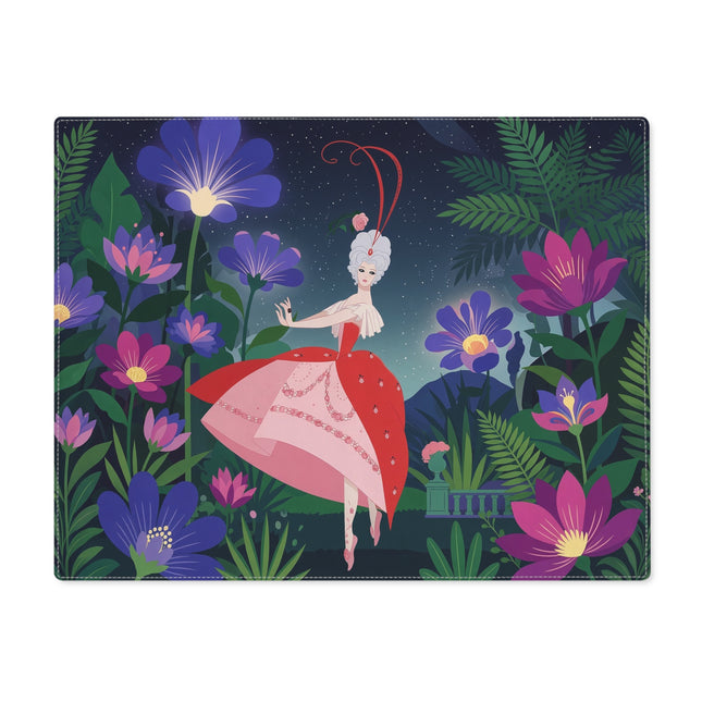 🌺✨ The Lady Of The Starlit Enchanted Garden Placemat – Art Deco Floral Fantasy