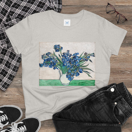 Irises by Van Gogh Women's Midweight Cotton Tee
