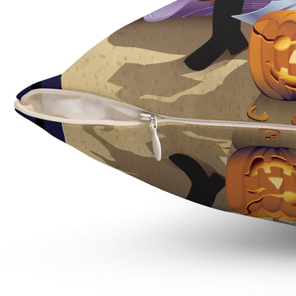 Moonlit Pirate Halloween Spun Polyester Square Pillow