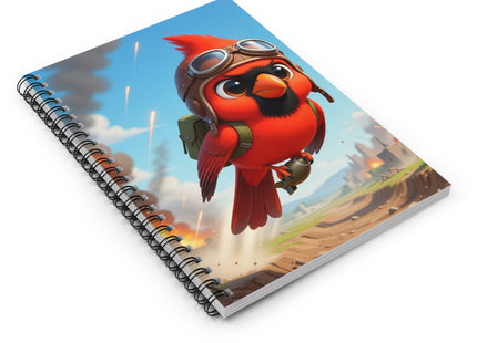 Cardinal Dive Bomber Spiral Notebook - Ruled Line