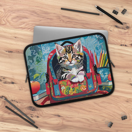 Whiskered Wanderings Laptop Sleeve