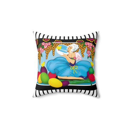 Blooms and Chicks Spun Polyester Square Pillow