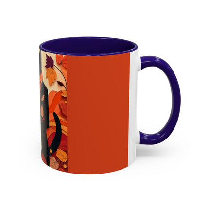 Siamese Cat at an Autumn Harvest Fair Colorful Mugs (11oz, 15oz)